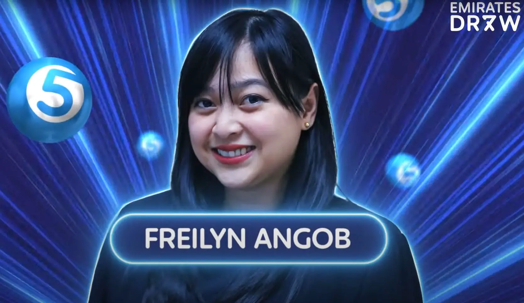 Freilyn Angob fast 5 Grand prize winner